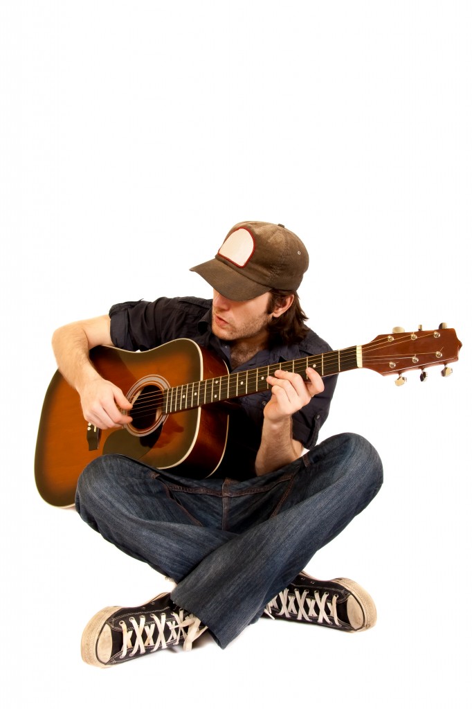 seated guitarist