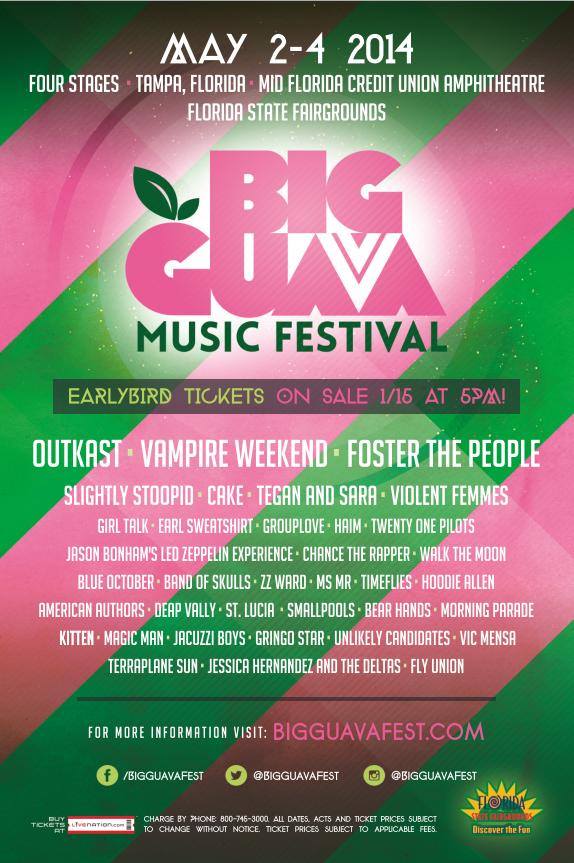 Big Guava Music Festival Lineup 2014