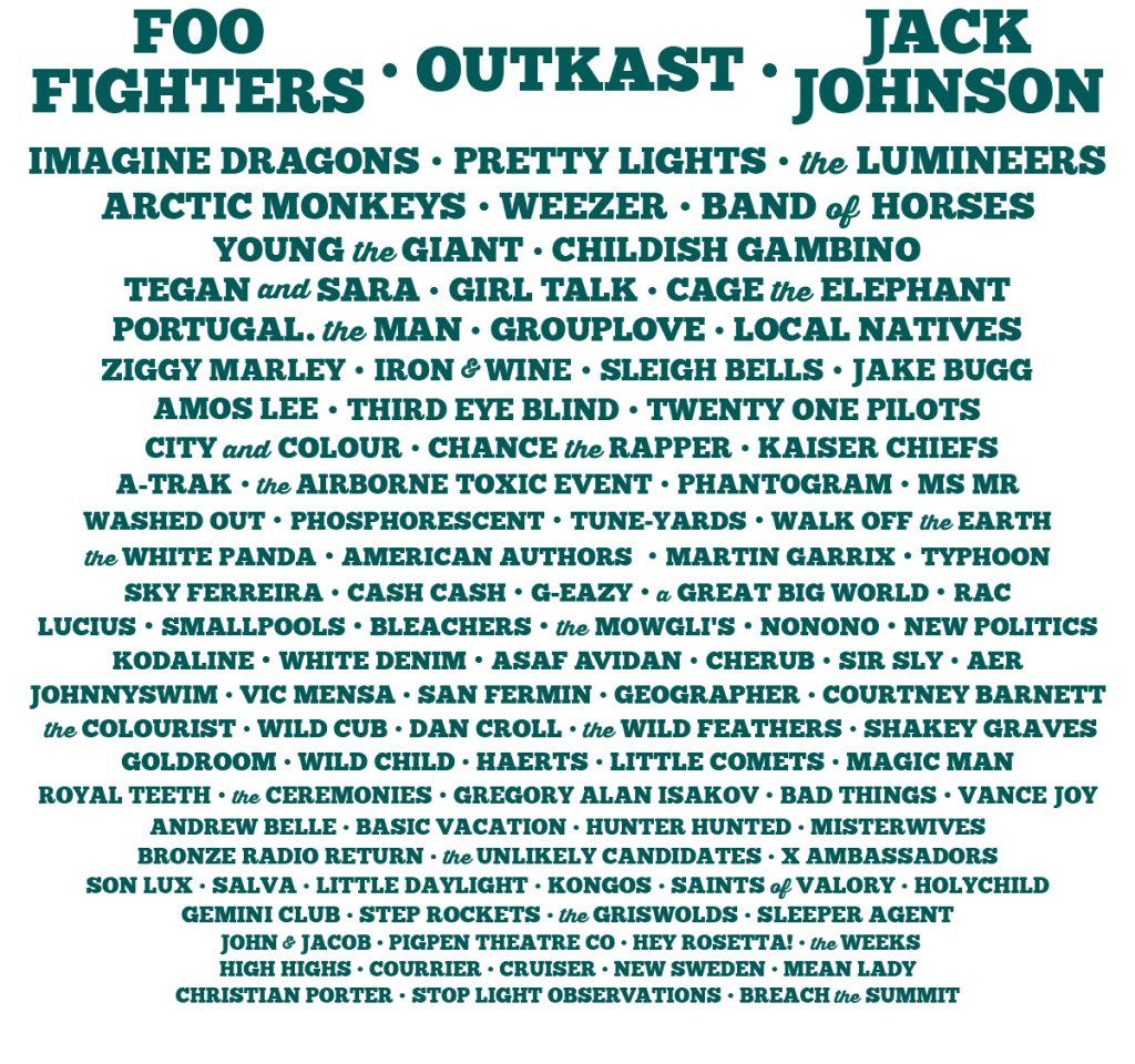 Firefly Music Festival 2014 Lineup